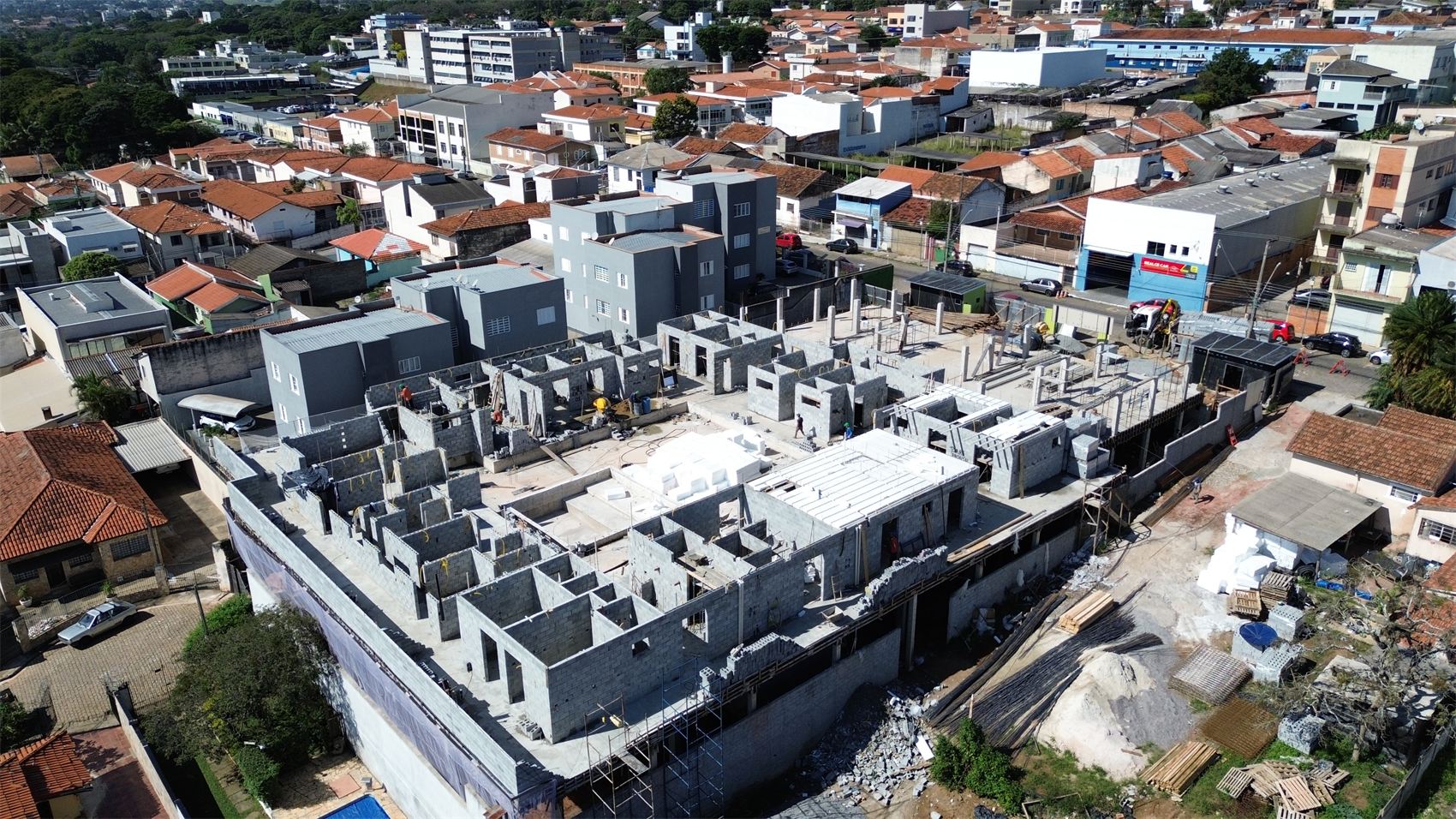 Vista aérea do Central Park com a estrutura executada, em setembro de 2026
